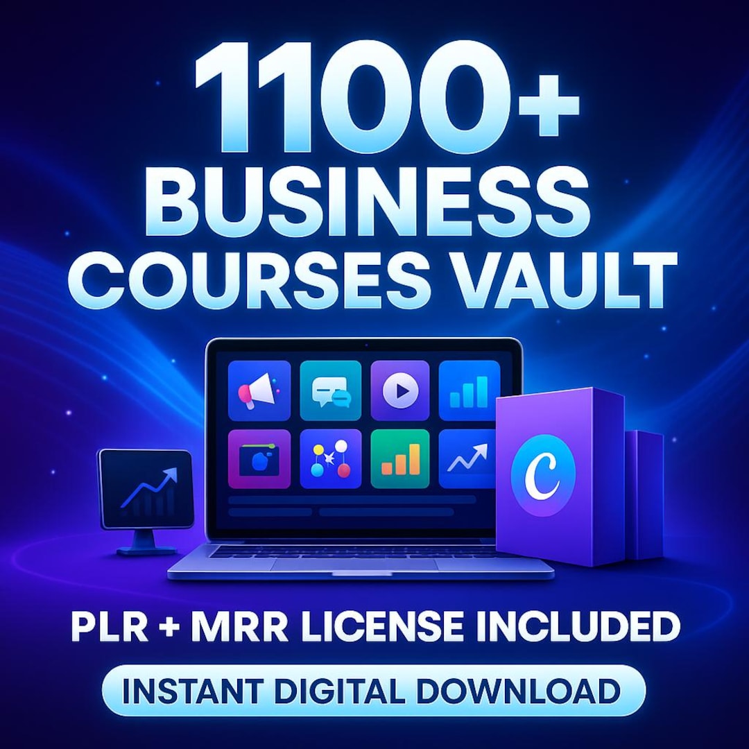 1100+ Business Courses Bundle Online Business Training Digital Products ...