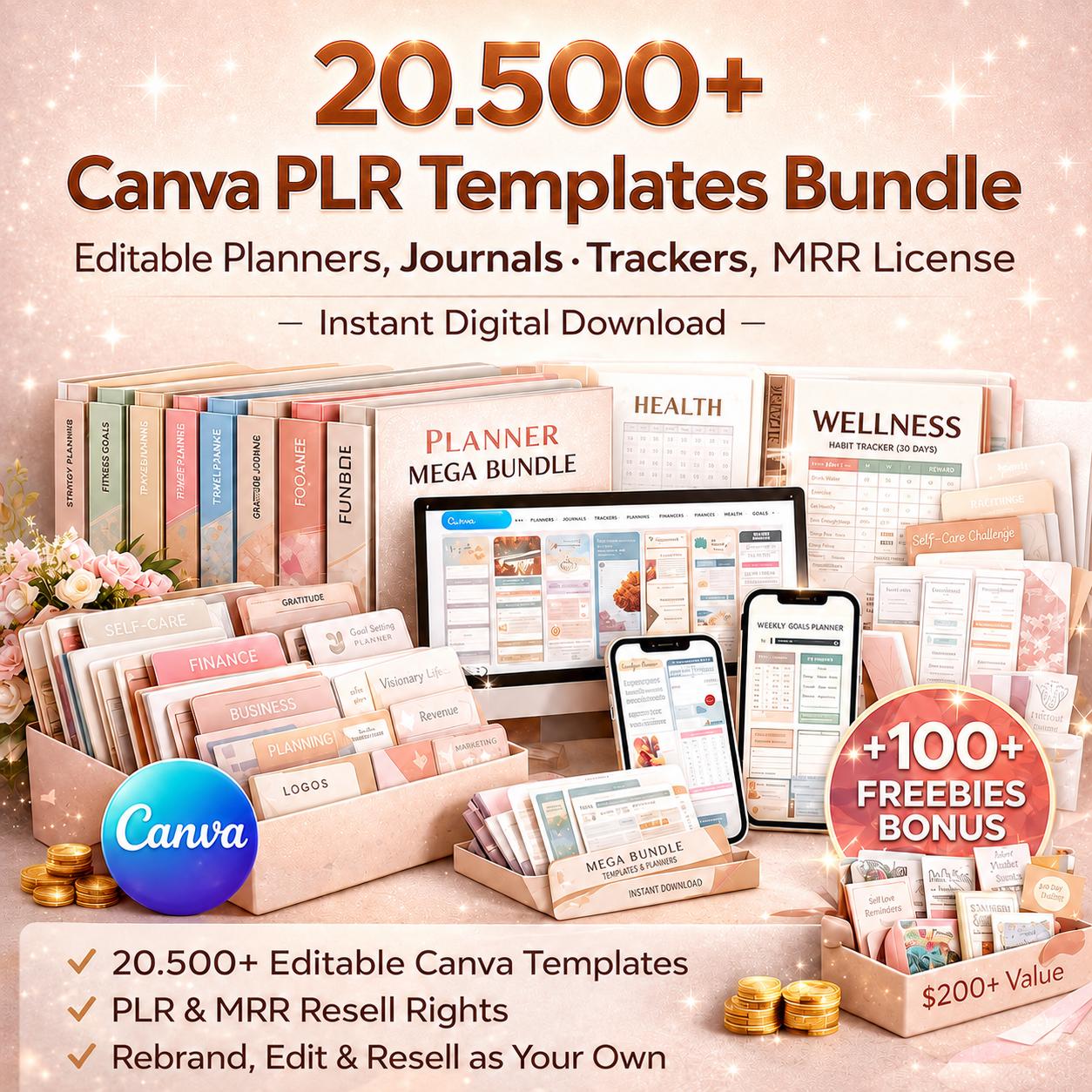 20,500+ Canva Templates Mega Collection, Editable Digital Planner ...