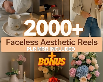 Faceless Reels Bundle | 2000+ Viral Instagram TikTok Videos | PLR MRR Resell Rights Content Pack