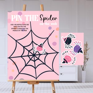 Épinglez l&#39;araignée : activité pour la fête d&#39;Halloween (téléchargement numérique)