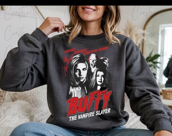 Buffy the Vampire Slayer PNG | Clipart i retrostil med skräckmotiv | Digital nedladdning