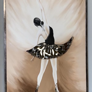 Original Abstract Ballet,  Dancing Girl Painting, Acrylic Wall Art, Wall Decor Living Room, Abstract Oil Painting, Artistic Wall Decor, Gift
