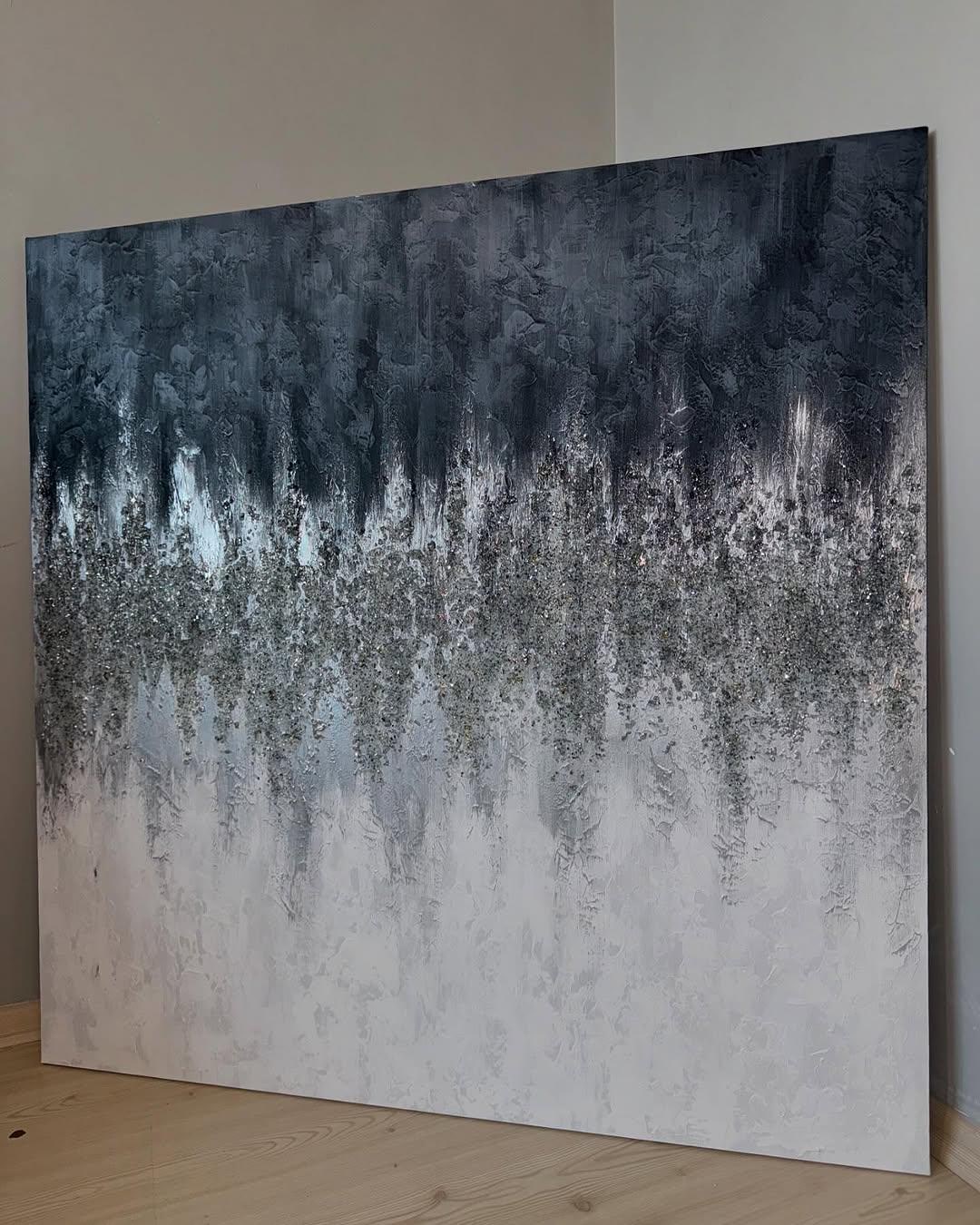 Large Black and White Abstract Painting: Textured Modern Canvas Art - Etsy
