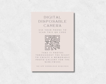 Sjabloon POV-app-bord bruiloft | Instructies voor digitale wegwerpcamera (5 x 7")