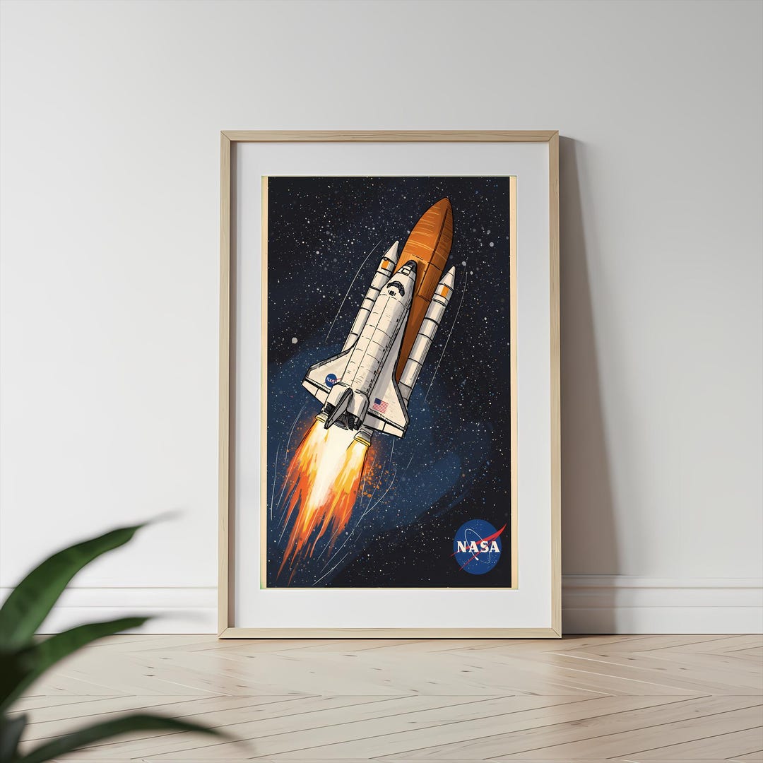 Nasa Poster | Space Shuttle Poster #1022 | Nasa Wall Decor | Nasa Art ...
