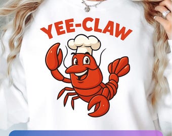 Comfort Colors Yee Claw Shirt,  Sarcastic T Shirt, Funny Crawfish Shirt,  Western Summer Tee ,Cowboy Crawfish Meme Shirt,Cowboy Crab Shirt,