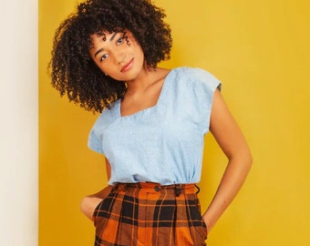 The Square Neck Top Sewing Pattern by Friday Pattern Company