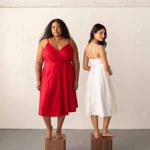 The Wren Wrap Dress Sewing Pattern by Friday Pattern Company