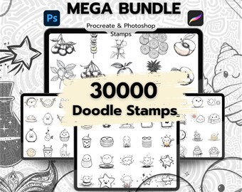MEGA PACOTE - 30.000 carimbos de rabiscos, carimbos de tatuagem de rabiscos, carimbos kawaii, carimbos de filmes, carimbos minimalistas, carimbos de flores, carimbos de animais