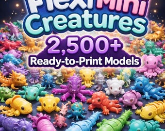 2500+ Articulated Flexi 3D Print Files – Mega STL Bundle (Commercial License)