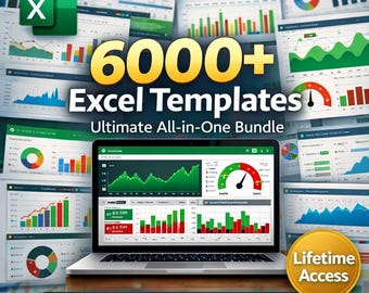 Ultimate Excel Templates: 6000+ Business Dashboard, Finance Tracker, Project Management, CRM, Inventory, Budget Planner, KPI Analytics