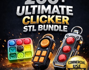 200+ Clicker STL Bundle | FDM Ready, Commercial Use (Instant Download)