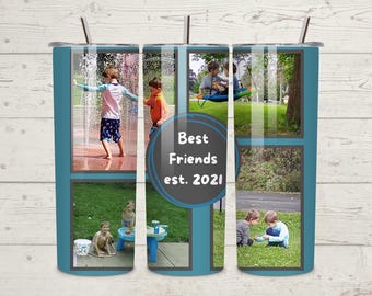 Customizable Photo Collage Tumbler - Personalized 20oz Gift