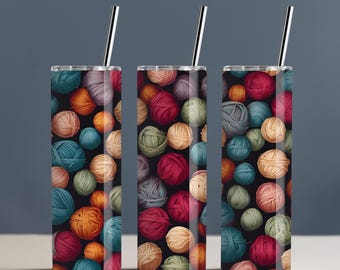 Personalized Yarn Ball Tumbler, Stainless Steel 20oz