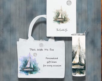 Branded Business Box: Custom Logo Water Tumbler, Tote, Notebook