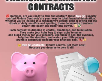 Plantillas de contrato de deuda de Findom (2) - Acuerdo de dominación financiera