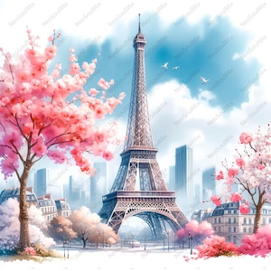 25 Clipart Vintage de Paris | Atmosfera Aconchegante de Paris | Cartão Postal de Paris | JPG de Alta Qualidade | Download Digital | Artesanato em Papel | Diários de Lixo