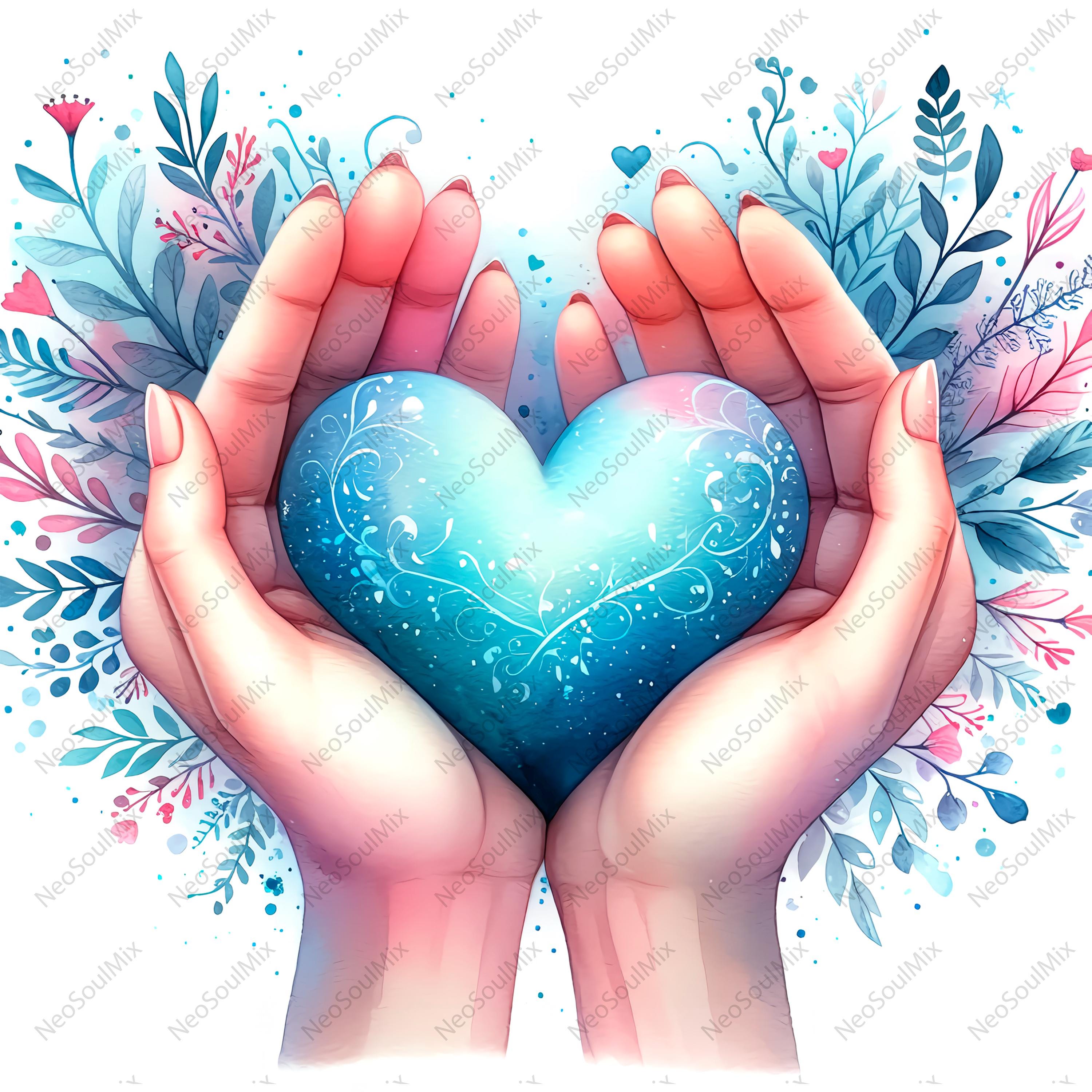 21 Heart Hands Clipart | Romantic Hand Illustration| Printable ...