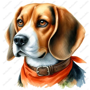 21 Beagle hunting dog clipart | Beagle Rabbit Hunting Dog Clipart | Printable Watercolor clipart | High Quality JPGs | Paper craft | journal