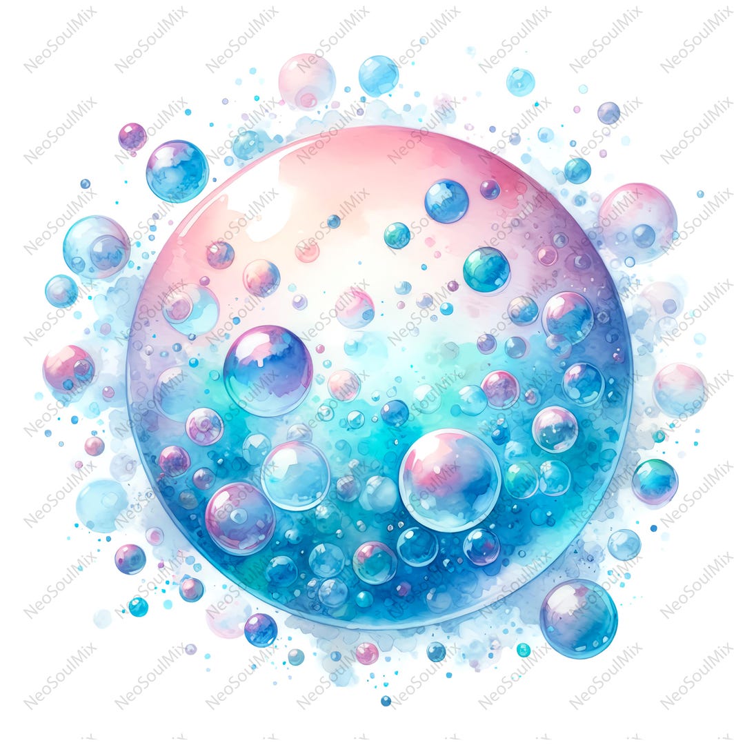 27 Bubble Clipart | Bubbles Clipart Bundle | Printable Watercolor ...