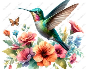 23 Hummingbird Clipart | Hummingbird | Hummingbird art | Hummingbird print | Sublimation design | Hummingbird design | High Quality JPGs
