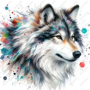 26 Wolf Clipart Bundle | Watercolor Wolf | Polar Wolf Pack | Commercial Use | Instant Digital Download | High Quality JPGs | Junk Journal