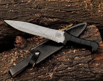 Handmade D2 Steel Bowie Knife: Leon Kennedy knife RE4 Movie Replica