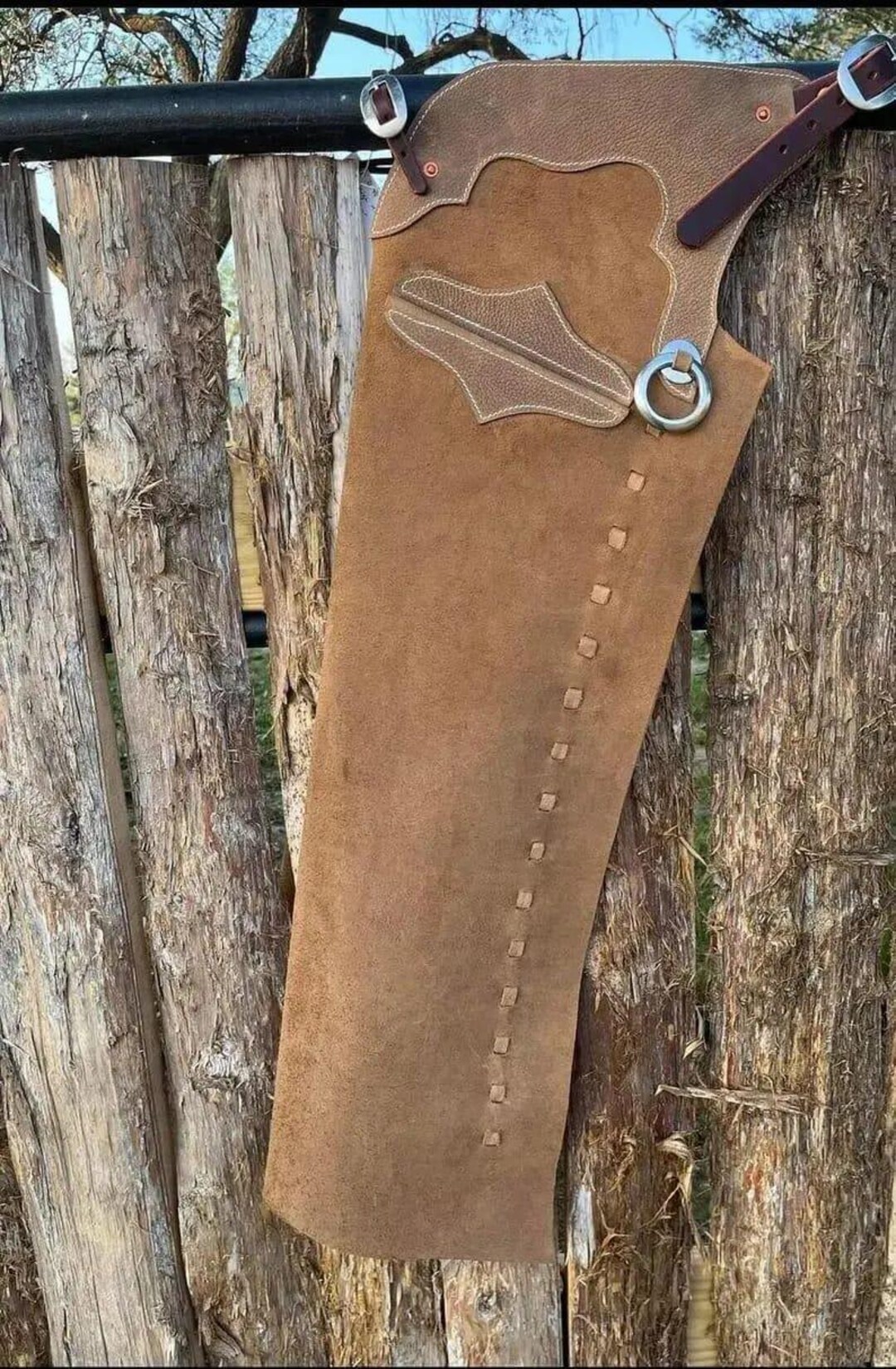 Handmade Leather Horse Riding Chaps | Western Riding Leg Protection ...