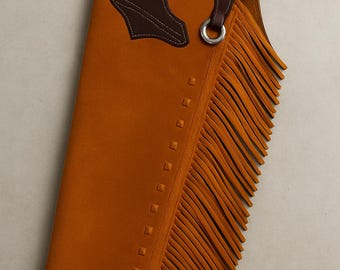 Chinks Chaps - Leather Hand Made Western Suede Chap - Horse Riding Fringes Pant Suede - Cowboy Costume Equestrian Chap Gifts For Men