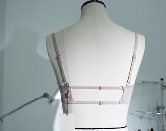 Bralette de viscosa ultra suave, sujetador sin aros con deslizadores metálicos