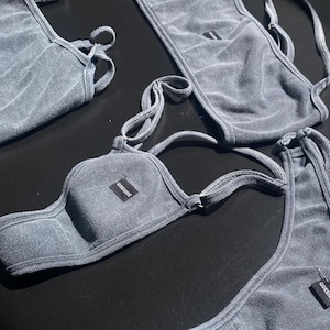 Micro-string ultra-doux, coton vintage délavé à l&#39;huile, sous-vêtements personnalisés pour garce de bikini extrême, ensemble de lingerie épicée, cadeau des fêtes pour elle