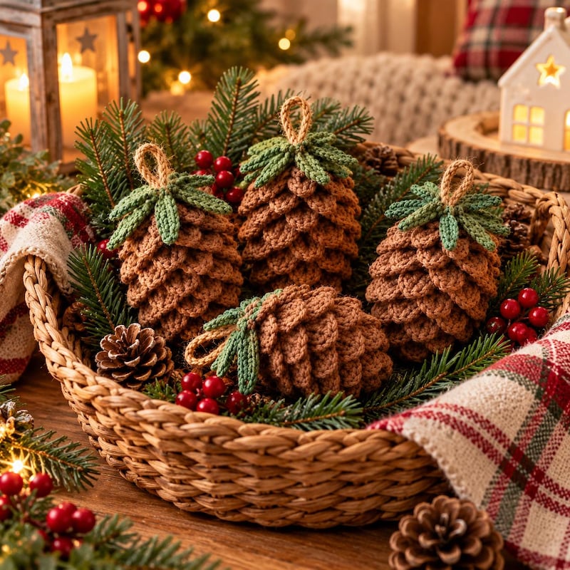 Rustic Pinecone Ornament - Etsy