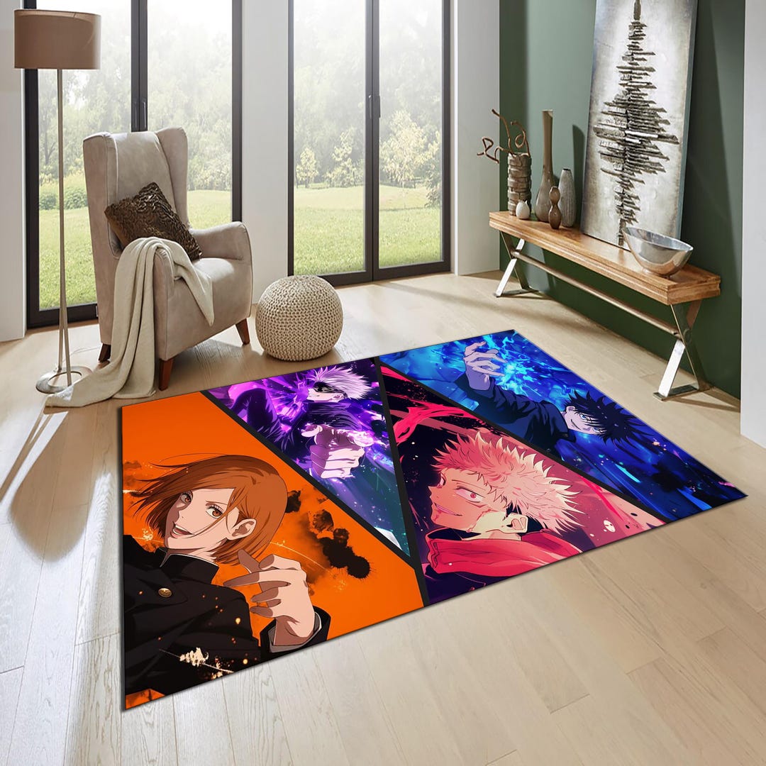 Anime Rug, Cool Anime Style,gaming & Anime Aesthetic Artwork, Geek Room ...