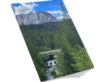 Soft Cover Lined Journal - 100 or 200 pages - Stream Under A Mountain Landscape Photography
