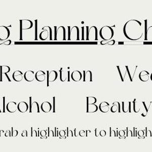 Wedding Planning Checklist