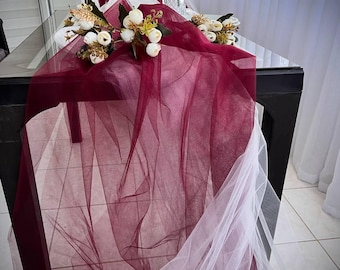 Hochzeitstischläufer-Eleganter Tüll Tischläufer für die Hochzeit