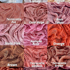 Wedding Cheesecloth Table Runner Color Choise Boho Wedding Table Centerpiece Decor Gauze Cotton Hand Dyed Beach Wedding Bridal Shower Partys
