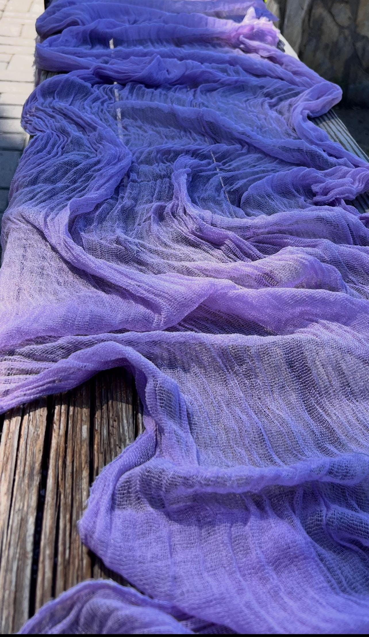 Lavender Cheesecloth Table Runner