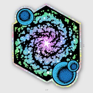 Tiny Glittering Galaxy Sticker image 5