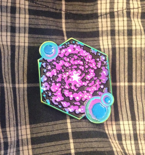 Tiny Glowing Galaxy Enamel Pin