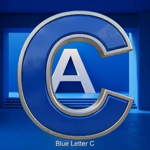 Blue Letter C Stinger Transition | Liquid Splash Animation (Horizontal 16-9)