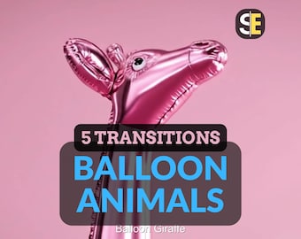 Pink Metallic Balloon Animal Stream Transition Pack (Digital Download)