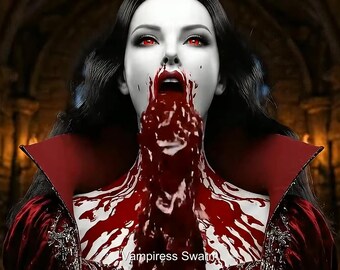 Vampiress Swarm Stinger Transition | Vampire Bat Blood Stream Overlay (Instant Download)