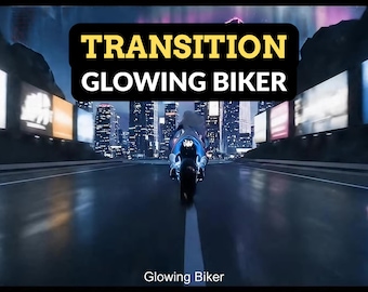 Glowing Biker Stinger Transition | 2 Futuristic Neon VFX Optimized for Streaming