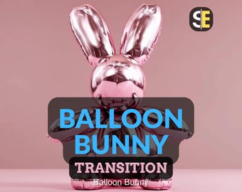 Pink Balloon Bunny Stream Transition | Animal .WebM VFX