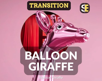 Pink Metallic Balloon Giraffe Stream Transition | VFX Optimized