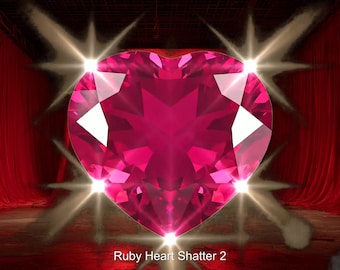 Ruby Heart Shatter Stinger Transition | Love & Valentine Stream Animation (16:9)