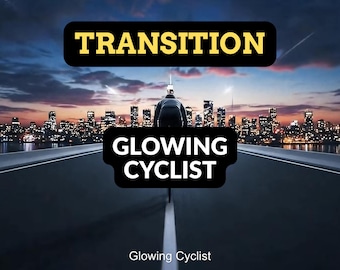 Glowing Cyclist Stinger Transition | Futuristic City VFX Optimized for Streaming
