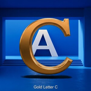 Gold Letter C Stinger Transition- Molten Splash Animation (16-9)