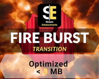 Nova Burst Stinger Transition | Flame On & Fireball VFX Optimized for Streamers